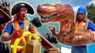 Pirate Ship and Pools Fun  Handyman Hal Kids Show  Sink or Float [upl. by Gabrielli]