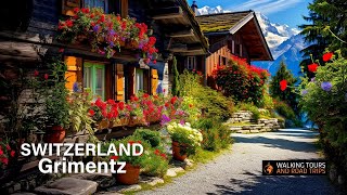 Grimentz SWITZERLAND  Swiss Village Tour  Most Beautiful Villages in Switzerland 4k video walk [upl. by Cheslie]