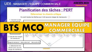 AIDE BTS MCO  Comment déterminer le chemin critique  GANTT et PERT  U6 MANAGEMENT DEQUIPE [upl. by Berthe]