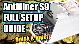 Unboxing Bitmain Antminer s9  Setup with Slushpool [upl. by Arekahs]