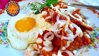 Chilaquiles Rojos con Epazote ¡Mejores Que Nunca [upl. by Lapointe194]