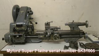 Myford Super7 lathe SK51005 [upl. by Adnir]