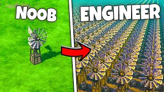 Using 7269 WINDMILLS for UNLIMITED POWER Timberborn [upl. by Baily]