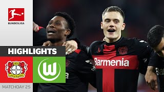 Leverkusen Remains Unstoppable  Bayer Leverkusen  Wolfsburg 20  Highlights  MD 25 – Bundesliga [upl. by Raul]