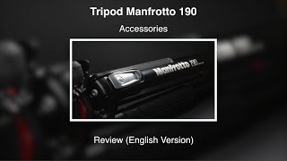 Manfrotto 190 Tripod  Accessories  Review English Version [upl. by Adnorhs]