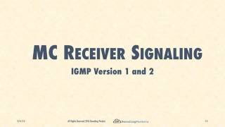 Lecture 3  IP Multicast Receiver Signaling with IGMPv1 and IGMPv2 [upl. by Burleigh387]