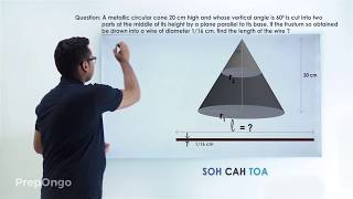 Frustum of a Cone  Conversion of Solid from one shape to another  Example 2 [upl. by Sumahs]