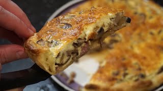 Quiche aux lardons et champignons facile [upl. by Yrrej]