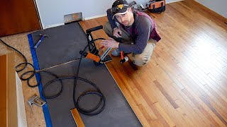 Hardwood Floor Installation Nail Down Like a PRO [upl. by Buchbinder]