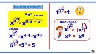 Teoría de exponentes Exponente de exponente  4to de primaria [upl. by Grant]