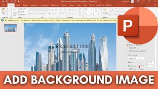 How to Add Background Image in PowerPoint [upl. by Imefulo25]