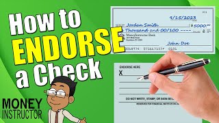 How to Endorse a Check  Beginners Guide  Money Instructor [upl. by Bohman]