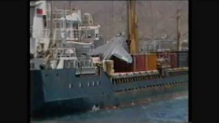 Emergency Landing on Cargo Ship by Sea Harrier [upl. by Barling]