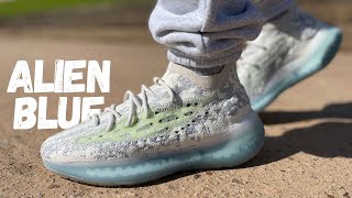 BEST COLOURWAY Yeezy 380 Alien Blue Review amp On Foot [upl. by Myrna278]