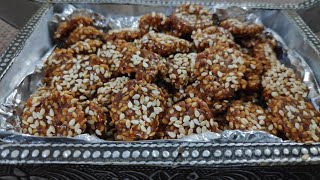 Revdi Recipe  Til Gur Revdi  Jaggery amp Seasme Seeds Revdi  Lohri Special [upl. by Ecertap]