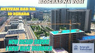 Beograd na vodi 2 ulice Savska i Trebinjca novi radoviKula Beograd radovi platosve nove zgrade [upl. by Amabil413]