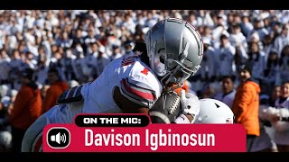 Ohio States Davison Igbinosun on his vital interception vs Penn State [upl. by Draper]