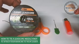 St Ives Tackle  How To Tie a Leadcore Needle Knot [upl. by Burdelle771]