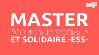 Master Économie sociale et solidaire  ESS version longue [upl. by Nwahsav]