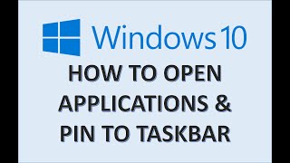 Windows 10  Desktop amp Taskbar Applications  How to Open amp Pin Apps  Cortana Search in Microsoft [upl. by Nigel]