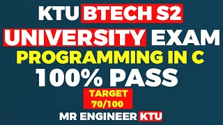 C PROGRAMMING 🔥🔥 KTU BTECH S2 IMPORTANT TOPICS UNIVERSITY EXAM  MR ENGINEER KTU 🔥🔥 [upl. by Shere401]