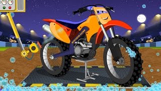 Motocross Bike  Childrens Cartoon  Car Video For Kids [upl. by Eula216]