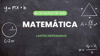 LIMITES NEPERIANOS matematica limites derivadas [upl. by Melvina]