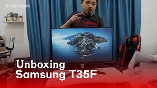 Unboxing Samsung T35F  27quot in LED monitor [upl. by Joannes]