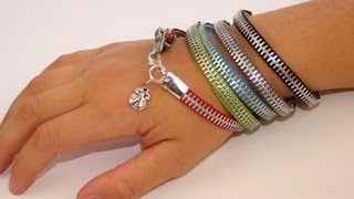 DIY Zipper Bracelet  BacktoSchool Fashion Ideas [upl. by Lybis]