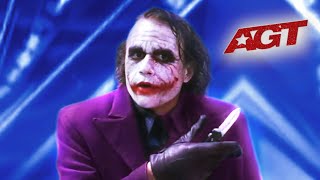 The Joker SCARES The Judges With TERRIFYING Magic Trick  AGT [upl. by Ecirtaed]