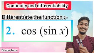 Differentiation of cossinx  Differentiate cos sin x [upl. by Akema885]