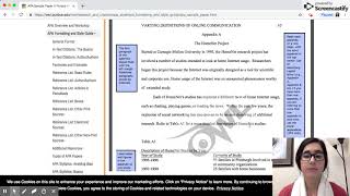 How to Create an Appendix Using APA Formatting [upl. by Poirer772]