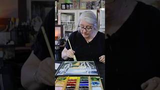 Enhance Your Watercolor Skills Birch Trees Tutorial shorts CreativeArt [upl. by Ahidam852]