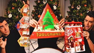 ASMR TOBLERONE CHOCOLATE ADVENT CALENDAR PARTY 먹방 MUKBANG EATING SOUNDS  McBang ASMR [upl. by Leiad]