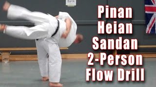 Practical Kata Bunkai Pinan  Heian Sandan TwoPerson Flow Drill [upl. by Nevin]