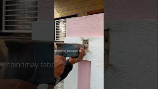 how to make front gate installation  sliding with folding gate installation gate slidinggate [upl. by Lorene]