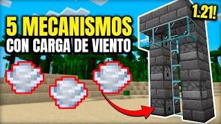 🌬️ 5 Usos Súper Útiles con la CARGA de VIENTO en Minecraft 121 [upl. by Ahsenahs]