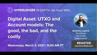 Hyperledger Indepth An hour with Digital Asset UTXO and Account models [upl. by Neelloj]