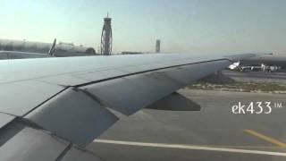 The Emirates Boeing 777300ER  Dubai International Departure  EK029 [upl. by Yanrahs]