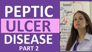 Peptic Ulcer Disease Pharmacology and Nursing Care  Gastric and Duodenal Ulcer NCLEX Lecture Part 2 [upl. by Nolrak]