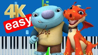 Wallykazam  Stinky Sock Slow Easy Medium Piano Tutorial 4K [upl. by Ahseenat988]