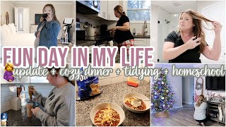 FUN DAY IN MY LIFE VLOG  COZY DINNER  GET READY WITH ME  HOMESCHOOL MORNING  PREGNANCY UPDATE [upl. by Ede]