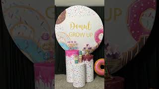 Round Backdrop Stand amp Pedestals With Covers eventdecor partyprops backdrop [upl. by Britt]