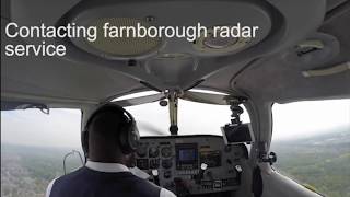 Turbulent Solo Flight to Biggin Hill Airport knocked out GoPro Piper Arrow lV PA28 with ATC [upl. by Eel201]