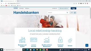 Login Handelsbanken bank UK  How to Sign In Handelsbanken Online Account [upl. by Melisent]