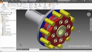 Cycloidal drive  Autodesk Inventor [upl. by Ambrogino]