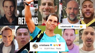 FAMOUS REACTION TO RAFAEL NADAL ANNOUNCING RETIREMENT AFTER 22 YEARS [upl. by Aihcrop]