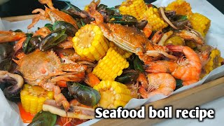 Seafood boil recipe by mhelchoice Madiskarteng Nanay [upl. by Nit999]