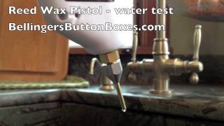 Bellinger Reed Wax Pistol for waxing accordion reeds water test [upl. by Enaasiali]