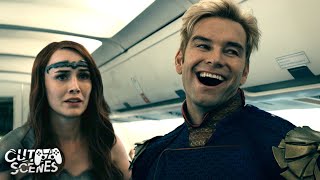 Homelander and Maeve Abandon Lives Airplane Tragedy  The Boys Antony Starr Dominique McElligot [upl. by Anahsak]